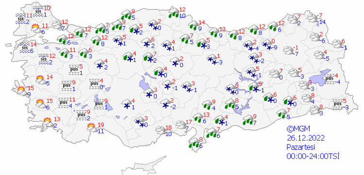 Yoğun kar yağışı başlıyor Meteoroloji son dakika il il duyurdu, sıcaklık 4 dereceye düşecek