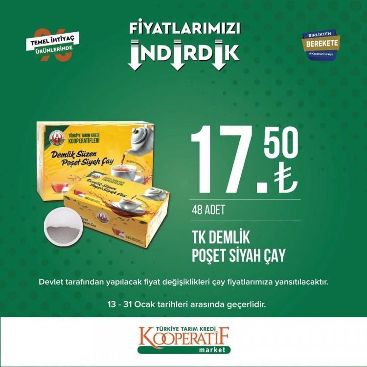 Tarım Kredi Marketlerinde büyük indirim Birçok üründe fiyatlar düştü, tek tek açıklandı