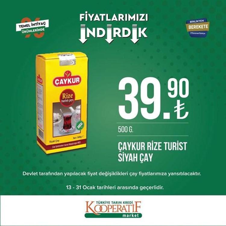Tarım Kredi Kooperatif Market indirimli ürünler listesi kataloğu (17-31 Ocak) Tarım Kredi Market kataloğunda hangi ürün fiyatları indirimli, listede neler var