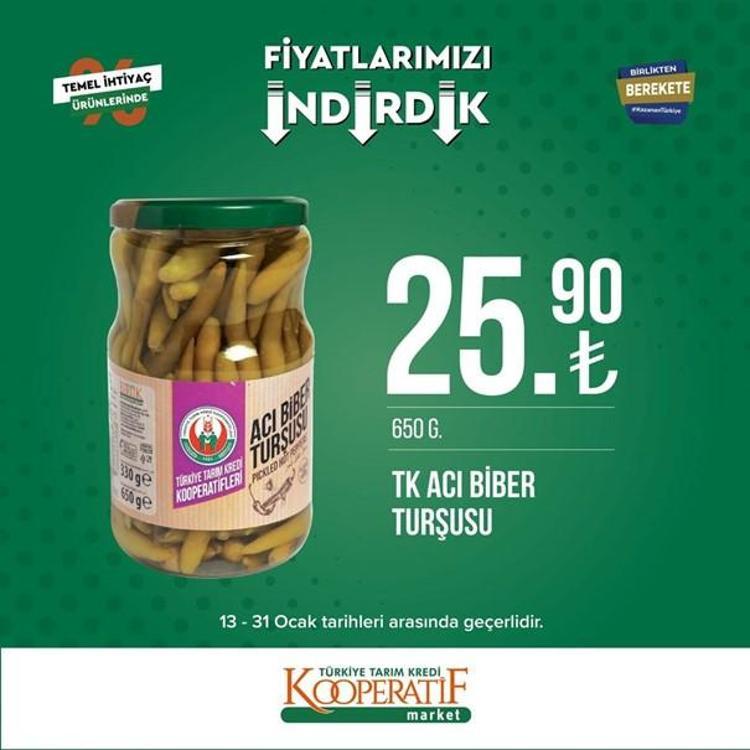 Tarım Kredi Kooperatif Market indirimli ürünler listesi kataloğu (17-31 Ocak) Tarım Kredi Market kataloğunda hangi ürün fiyatları indirimli, listede neler var