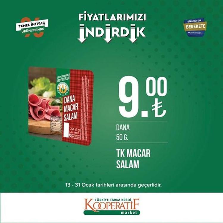 Tarım Kredi Kooperatif Market indirimli ürünler listesi kataloğu (17-31 Ocak) Tarım Kredi Market kataloğunda hangi ürün fiyatları indirimli, listede neler var