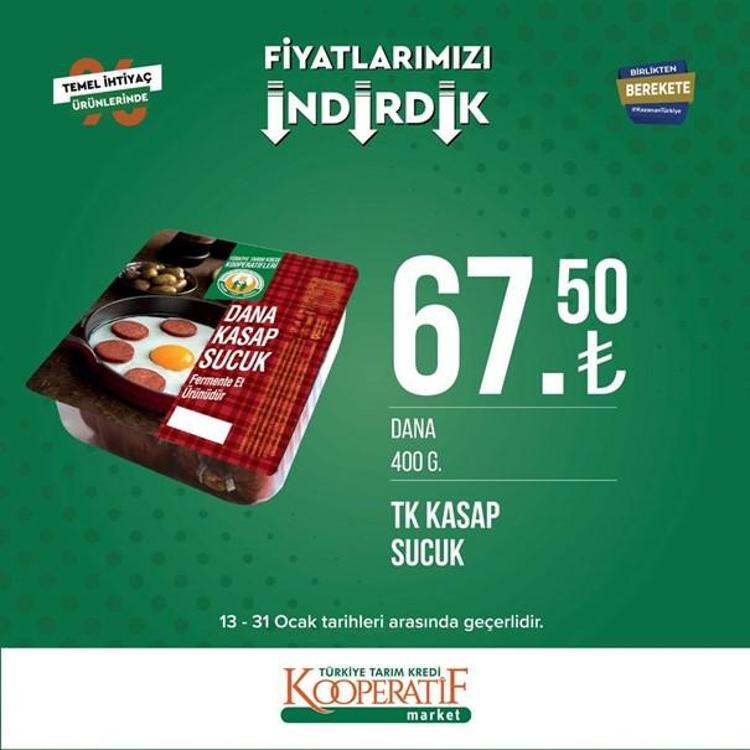 Tarım Kredi Kooperatif Market indirimli ürünler listesi kataloğu (17-31 Ocak) Tarım Kredi Market kataloğunda hangi ürün fiyatları indirimli, listede neler var