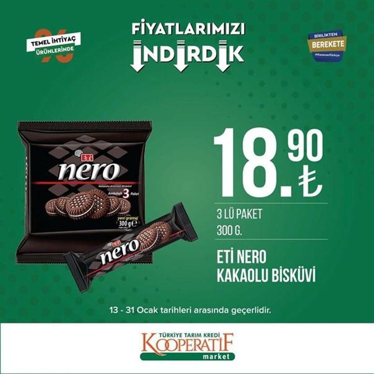 Tarım Kredi Kooperatif Market indirimli ürünler listesi kataloğu (17-31 Ocak) Tarım Kredi Market kataloğunda hangi ürün fiyatları indirimli, listede neler var