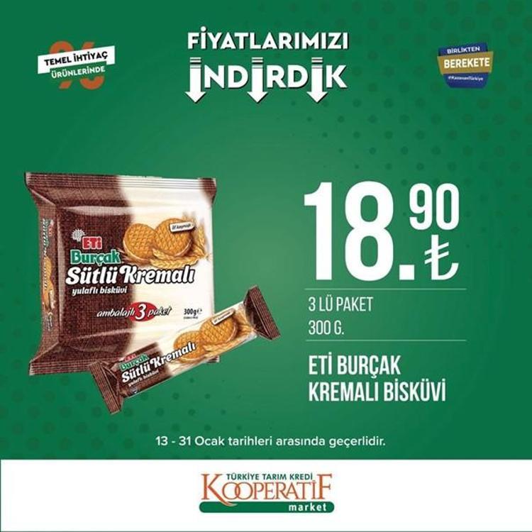 Tarım Kredi Kooperatif Market indirimli ürünler listesi kataloğu (17-31 Ocak) Tarım Kredi Market kataloğunda hangi ürün fiyatları indirimli, listede neler var