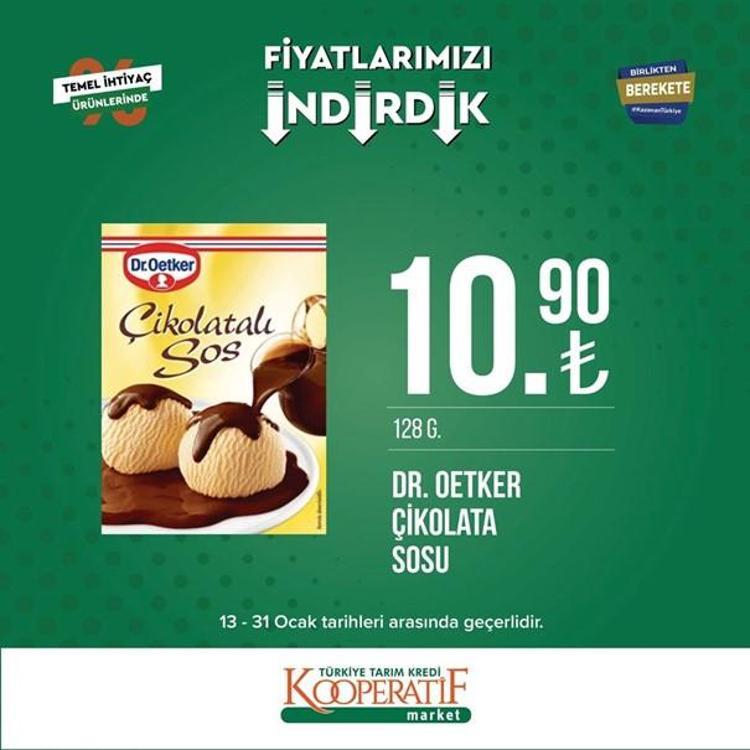 Tarım Kredi Kooperatif Market indirimli ürünler listesi kataloğu (17-31 Ocak) Tarım Kredi Market kataloğunda hangi ürün fiyatları indirimli, listede neler var
