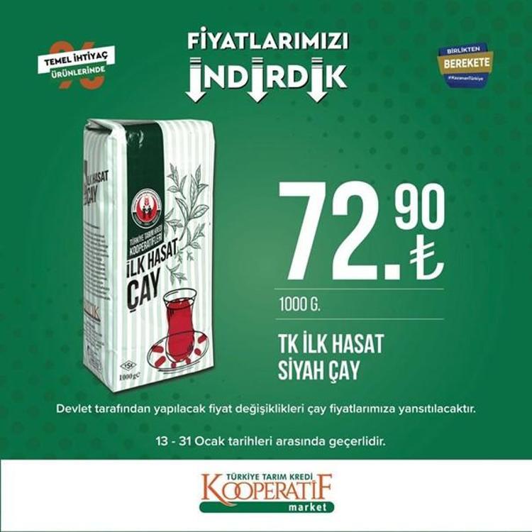 Tarım Kredi Kooperatif Market indirimli ürünler listesi kataloğu (17-31 Ocak) Tarım Kredi Market kataloğunda hangi ürün fiyatları indirimli, listede neler var