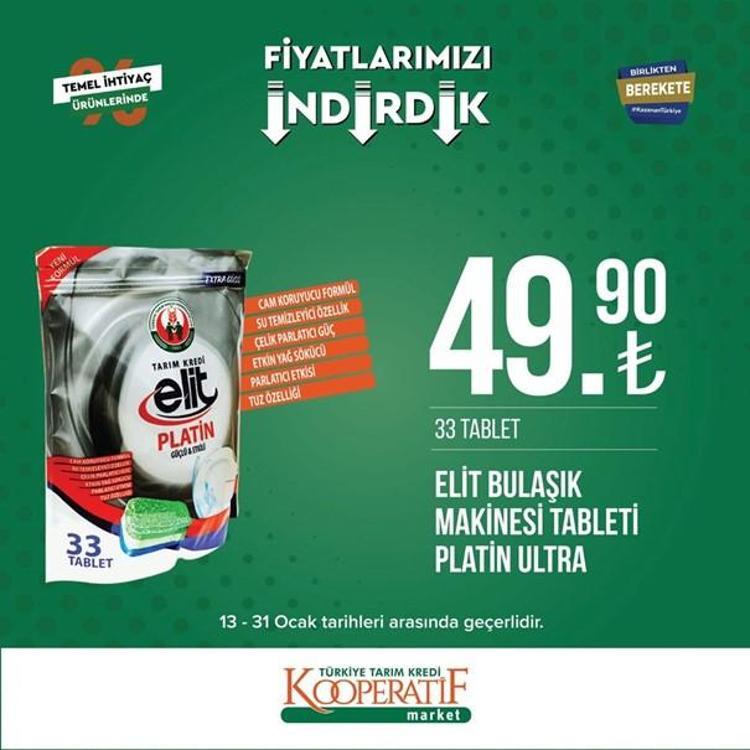Tarım Kredi Kooperatif Market indirimli ürünler listesi kataloğu (17-31 Ocak) Tarım Kredi Market kataloğunda hangi ürün fiyatları indirimli, listede neler var