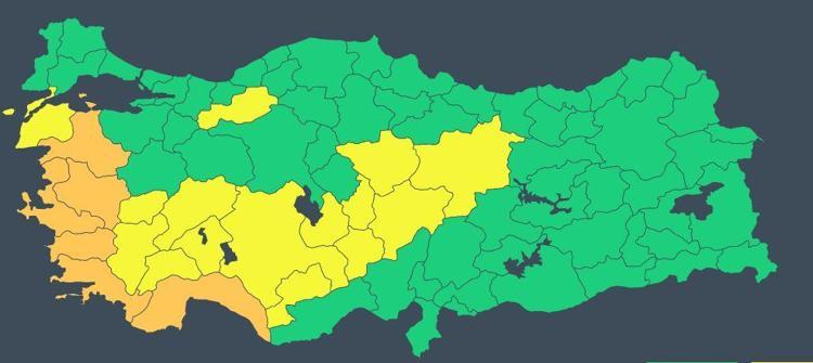 SARI VE TURUNCU KODLU UYARI