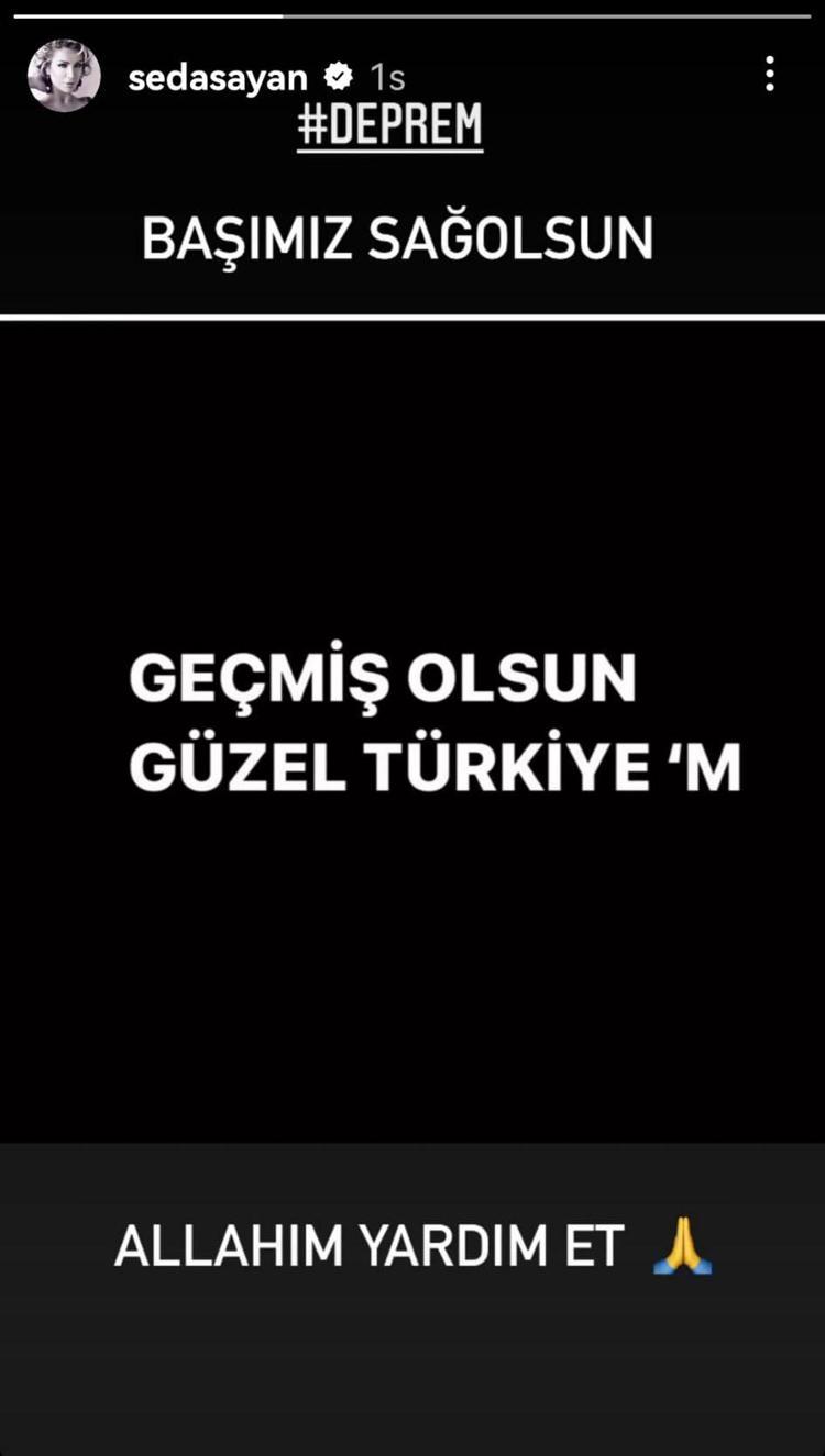 Deprem sonrası ünlülerden geçmiş olsun mesajları