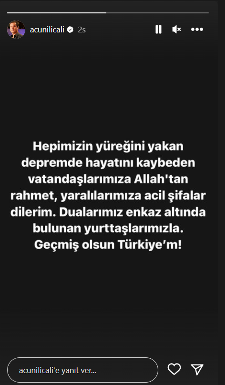 Deprem sonrası ünlülerden geçmiş olsun mesajları