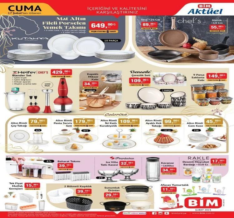 BİM 17 Şubat 2023 katalog yayınlandı BİM deprem haftası katalogunda ısıtıcı, eşofman, ayakkabılar indirim listesinde