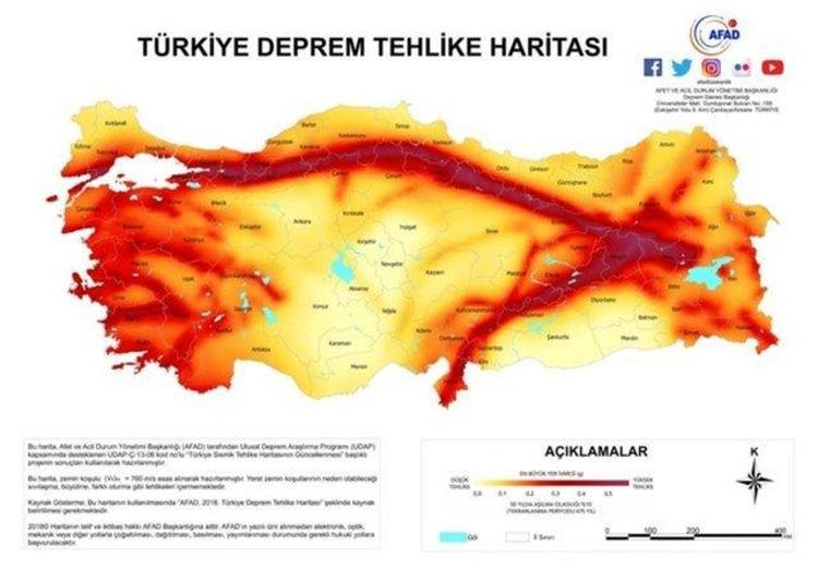 MTA YENİLENMİŞ DİRİ FAY HATLARINI PAYLAŞTI