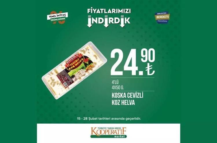 Tarım Kooperatif Market 28 Şubat özel katalog yayınlandı İndirimli ürünler listesi belli oldu Çocuk bezi 89 TL, 1 KG Kıyma 62 TL, ayçiçek yağı...