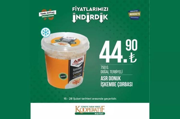 Tarım Kooperatif Market 28 Şubat özel katalog yayınlandı İndirimli ürünler listesi belli oldu Çocuk bezi 89 TL, 1 KG Kıyma 62 TL, ayçiçek yağı...