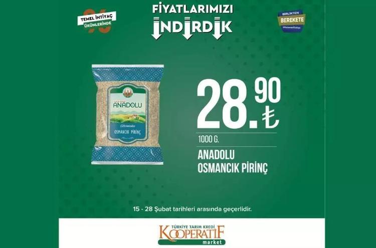 Tarım Kooperatif Market 28 Şubat özel katalog yayınlandı İndirimli ürünler listesi belli oldu Çocuk bezi 89 TL, 1 KG Kıyma 62 TL, ayçiçek yağı...