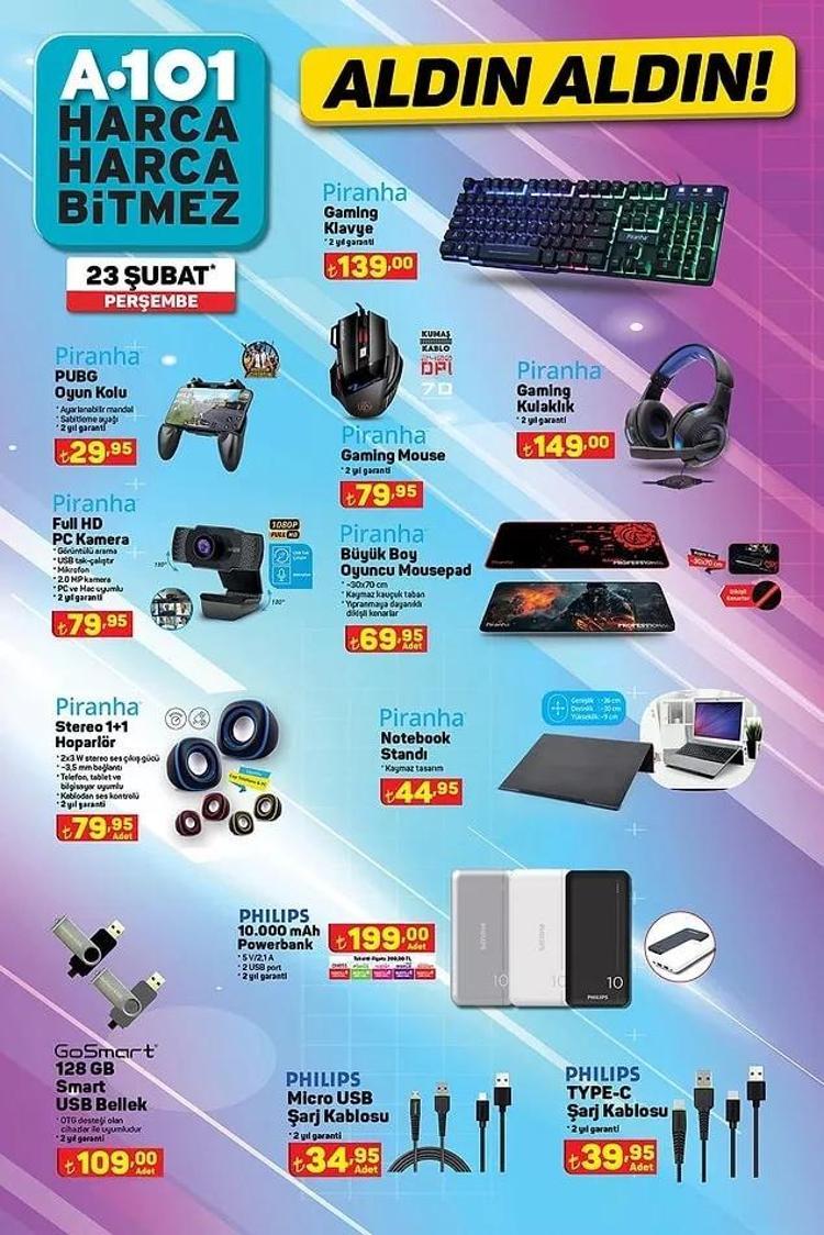 A101 25 Şubat katalog 2023 yayınlandı İndirimli ürünler listesi... 8li tuvalet kağıdı 45 TL, 830 Gr Salça 36 TL