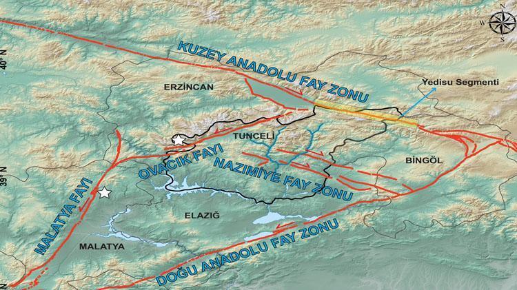 Yedisu fayı nereden geçiyor, hangi iller etkiler Yedisu fay hattı nerede, kaç km, en zon ne zaman kırıldı Fay hattı haritası