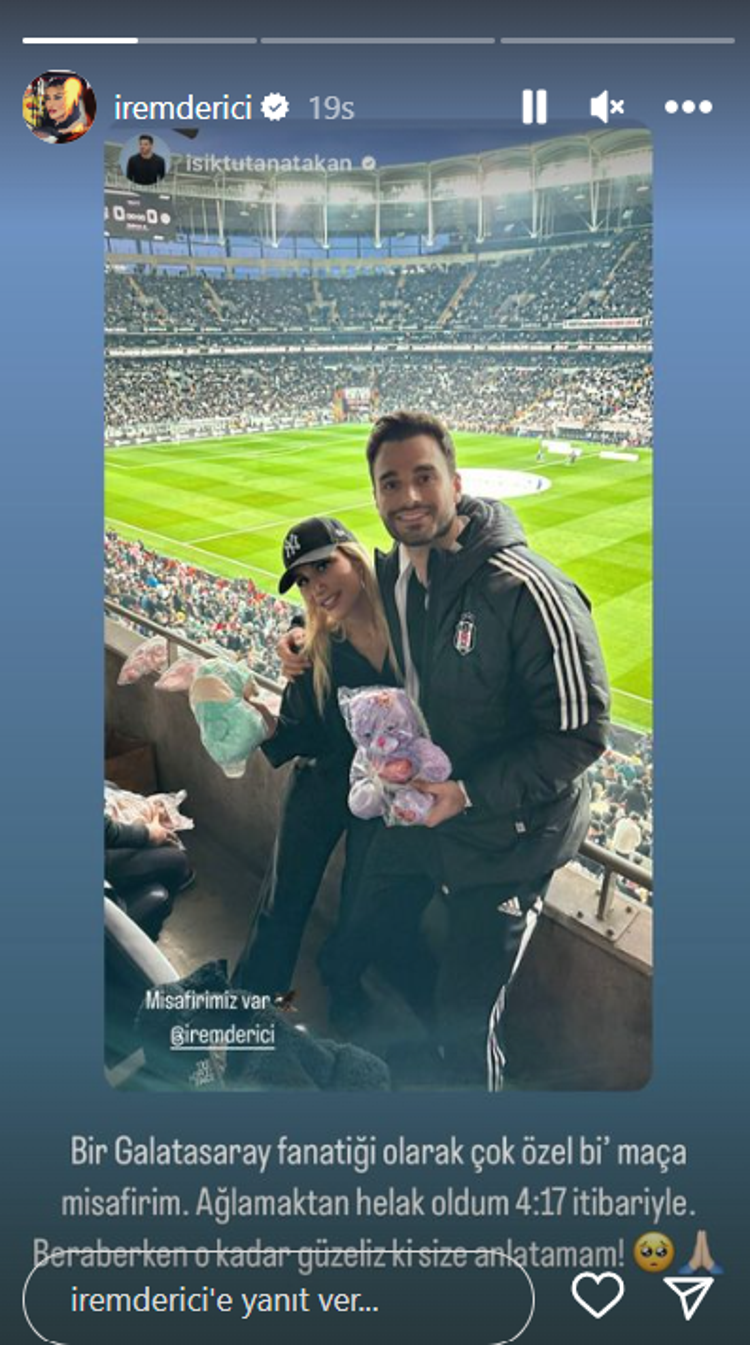 İrem Derici, Beşiktaş maçında duygu dolu anlar yaşadı: Ağlamaktan helak oldum