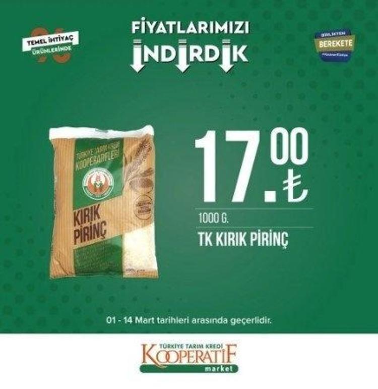 Tarım Kredi Markette Ramazan indirimi 13-31 Mart 2023 katalog yayınlandı 9 KG deterjan 104 TL, 5 LT Ayçiçek Yağı fiyatı indi