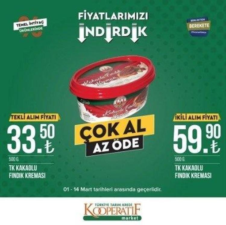 Tarım Kredi Markette Ramazan indirimi 13-31 Mart 2023 katalog yayınlandı 9 KG deterjan 104 TL, 5 LT Ayçiçek Yağı fiyatı indi