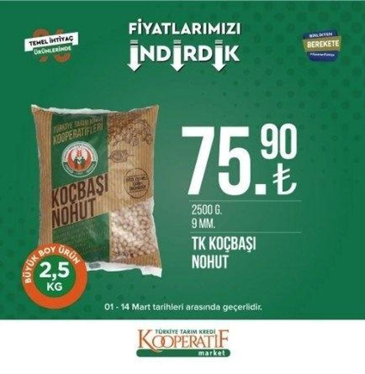Tarım Kredi Markette Ramazan indirimi 13-31 Mart 2023 katalog yayınlandı 9 KG deterjan 104 TL, 5 LT Ayçiçek Yağı fiyatı indi