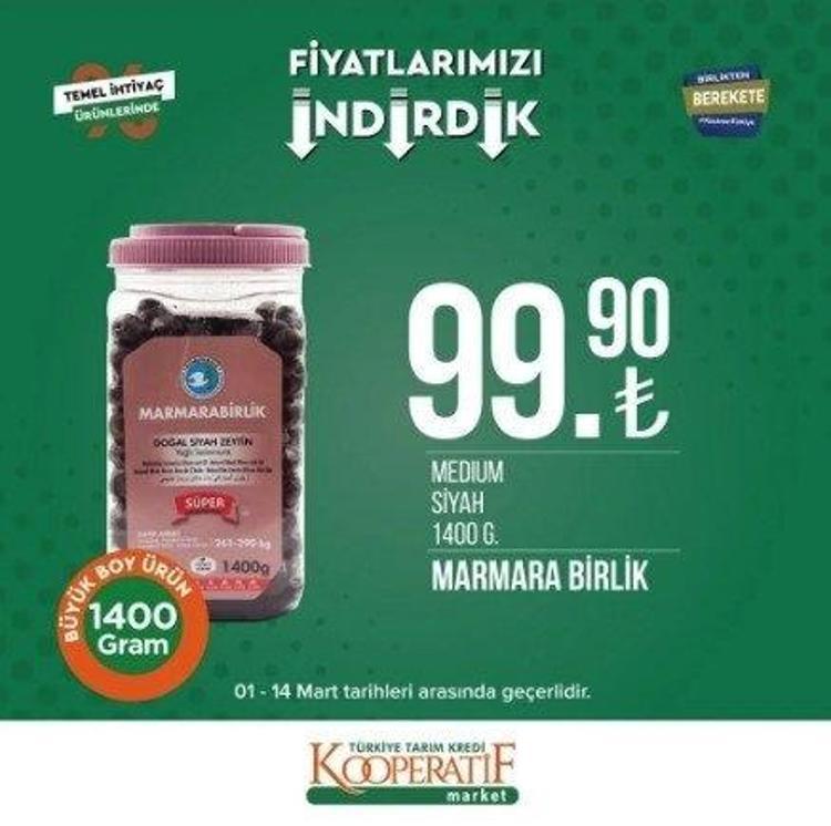 Tarım Kredi Markette Ramazan indirimi 13-31 Mart 2023 katalog yayınlandı 9 KG deterjan 104 TL, 5 LT Ayçiçek Yağı fiyatı indi
