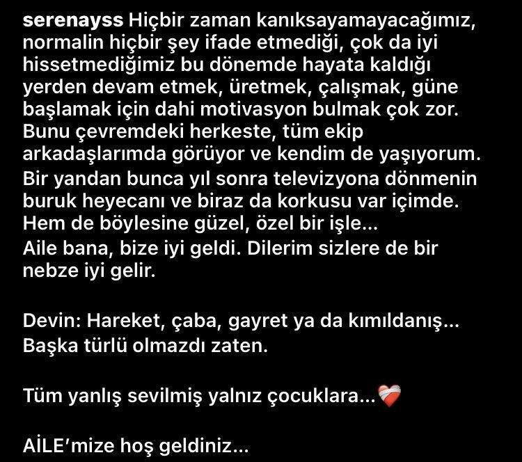 SERENAY SARIKAYADAN AİLE DİZİSİ PAYLAŞIMI GELDİ