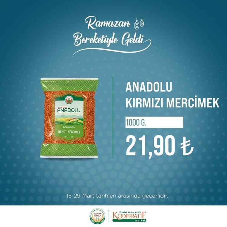 Tarım Kredi Kooperatifleri marketlerinde dev indirim Ramazan ayı boyunca sürecek