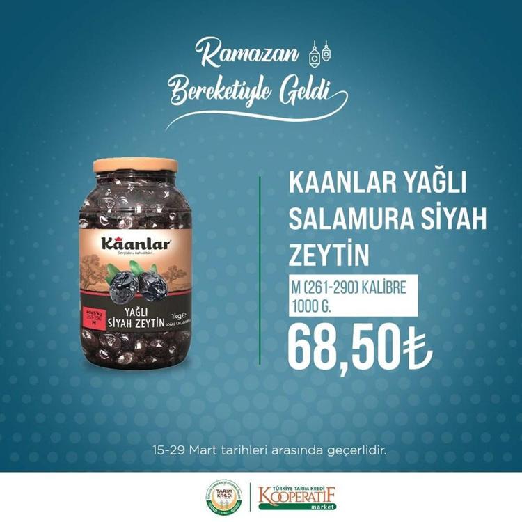 Tarım Kredi Kooperatifleri marketlerinde dev indirim Ramazan ayı boyunca sürecek