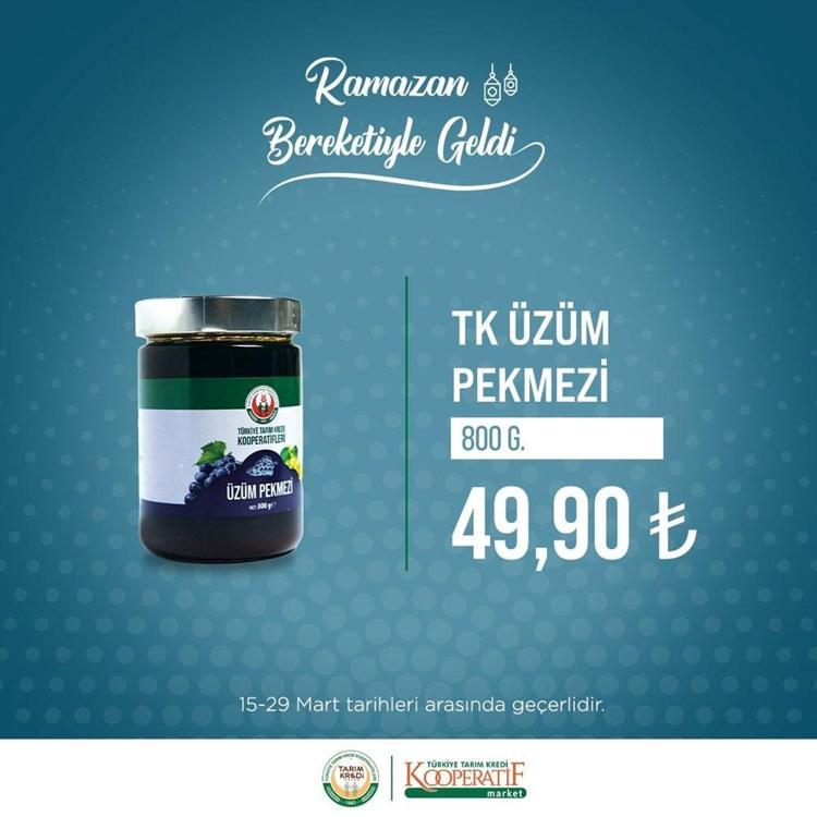 Tarım Kredi Kooperatifleri marketlerinde dev indirim Ramazan ayı boyunca sürecek