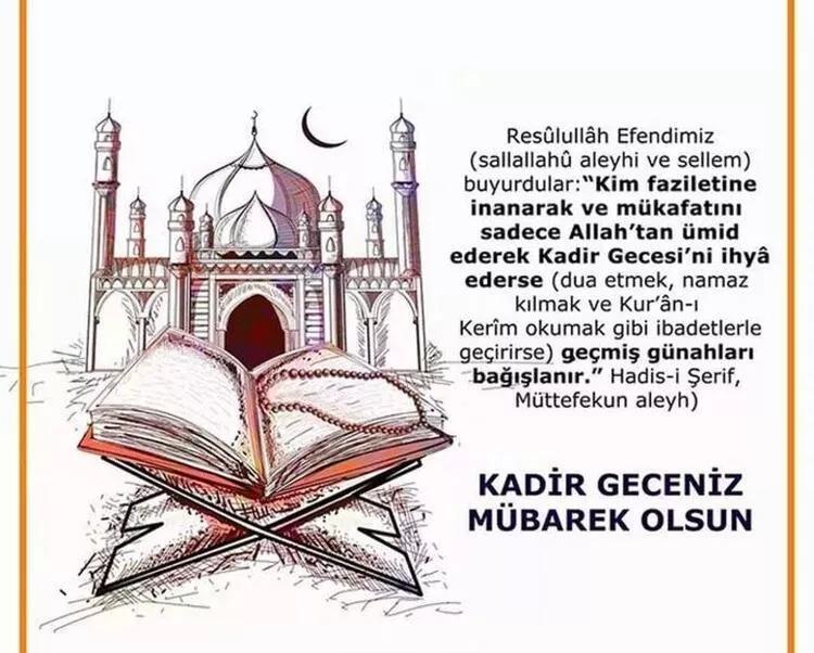 Kadir geceniz mübarek olsun mesajları ve kadir gecesi sözleri Kısa uzun seçenekli hadisli ayetli yeni anlamlı en güzel resimli kadir gecesi mesajları