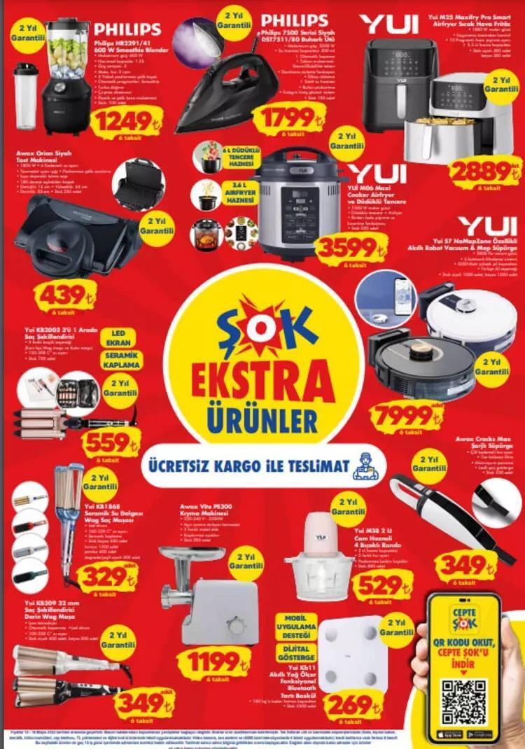 ŞOK 13-16 Mayıs aktüel katalog 2023 yayınlandı Anneler Gününe özel kahve makinesi 259 TL tava seti 199 TL Sürpriz liste var