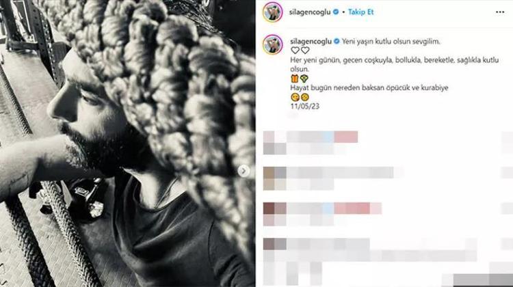Sıla Gençoğlundan romantik kutlama: Hayat bugün nereden baksan öpücük ve kurabiye