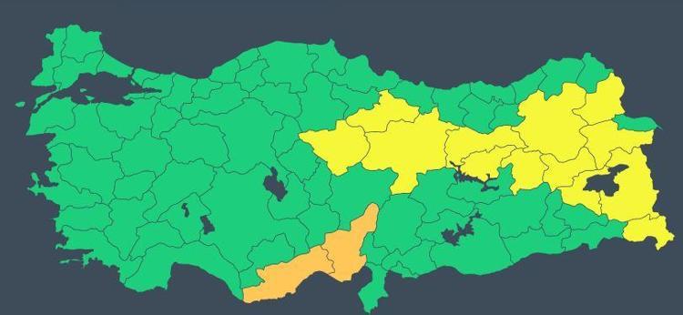 SARI VE TURUNCU KODLU UYARI