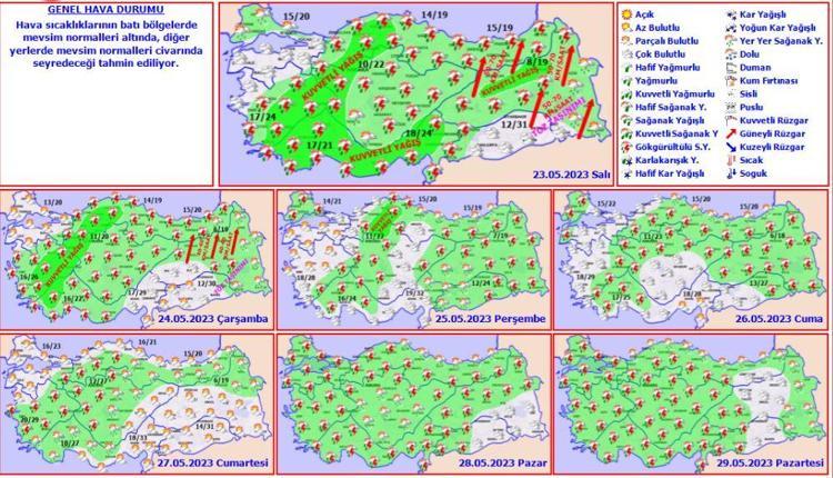 Soğuk hava ve sağanak 15 gün sürecek Meteoroloji son dakika uyardı, haritaya yansıdı