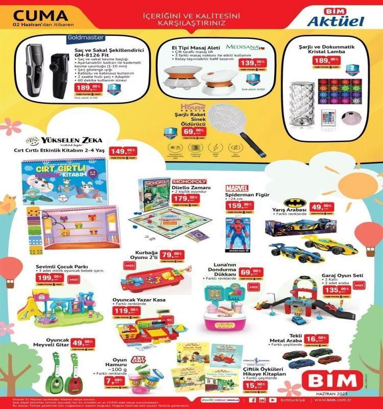 BİM 2-3 Haziran aktüel katalog 2023 yayınlandı Akıllı bileklik 199 TL, Masaj aleti fiyatı çılgın indirimde Sürprizde o var