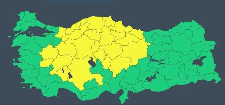 27 KENT İÇİN SARI ALARM