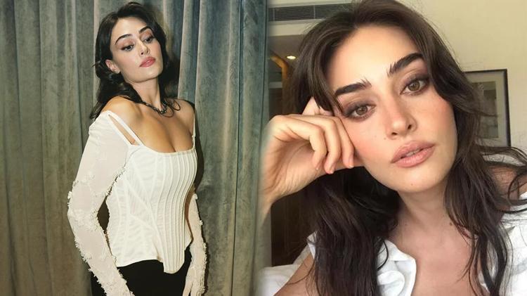 Esra Bilgiçin Cannes tarzı olay oldu Dekoltesi konuşuldu