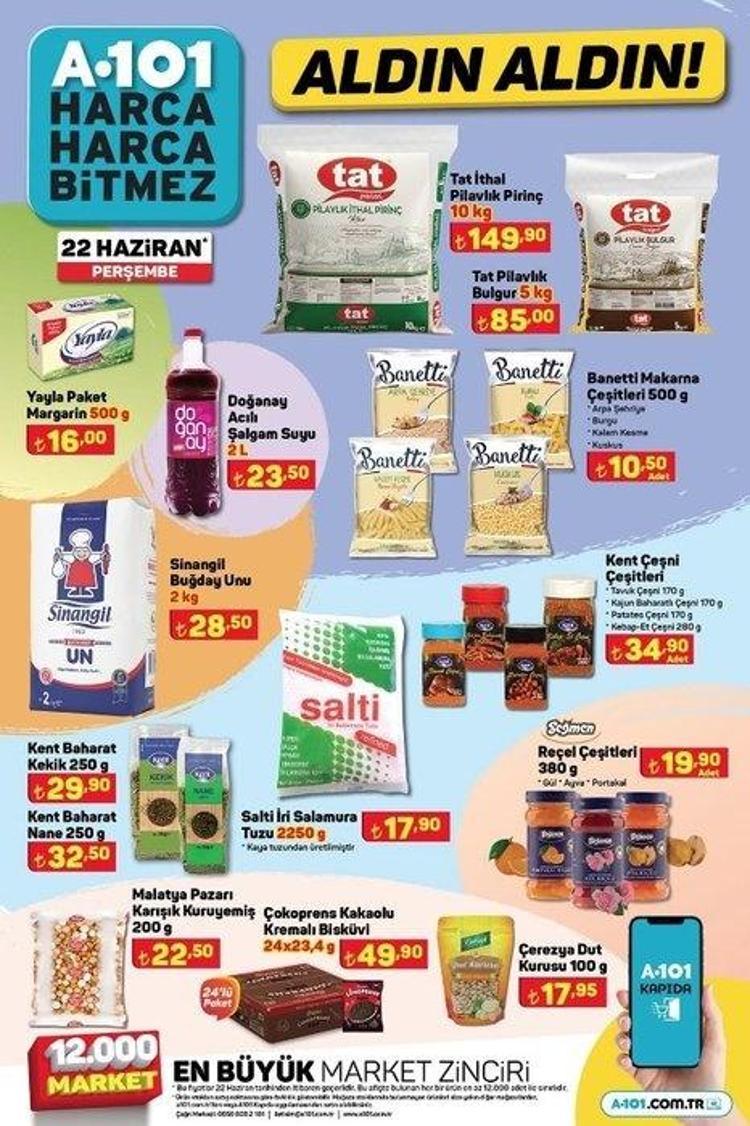 A101 22 Haziran aktüel katalog 2023 yayınlandı Bayram şekerinde sürpriz kampanya var