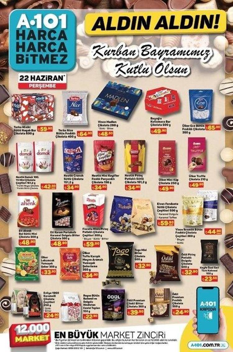 A101 22 Haziran aktüel katalog 2023 yayınlandı Bayram şekerinde sürpriz kampanya var