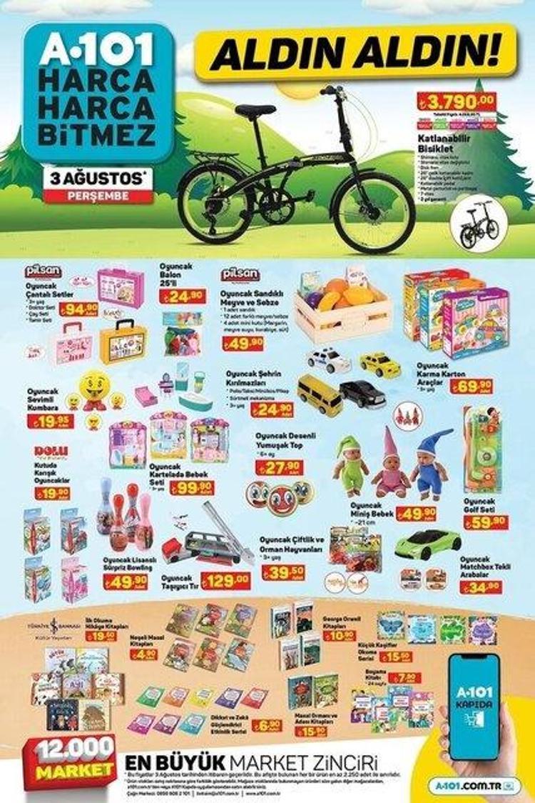 A101 3 Ağustos aktüel katalog 2023 yayınlandı A101 Elektrikli moped sürprizi var Çelik termos kampanyası var
