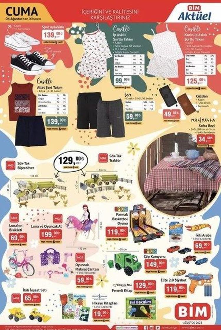 BİM 1-4 Ağustos aktüel katalog 2023 yayınlandı Ağustosta sürpriz kampanya var