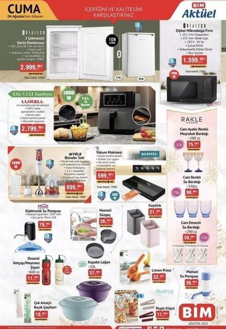 BİM 1-4 Ağustos aktüel katalog 2023 yayınlandı Ağustosta sürpriz kampanya var