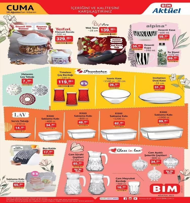 BİM 15-18 Ağustos aktüel katalog 2023 yayınlandı Tost peyniri 69 TL Sürpriz kampanya var