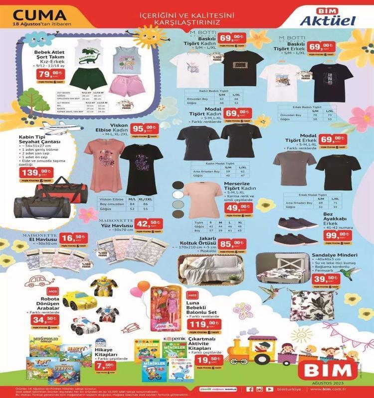 BİM 15-18 Ağustos aktüel katalog 2023 yayınlandı Tost peyniri 69 TL Sürpriz kampanya var