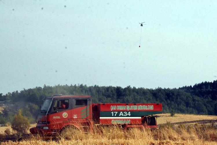 Çanakkalede orman yangıyla mücadele sürüyor Bakan Yumaklı son durumu açıkladı