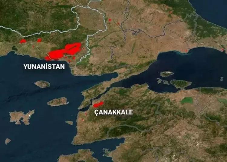 Çanakkalede orman yangıyla mücadele sürüyor Bakan Yumaklı son durumu açıkladı