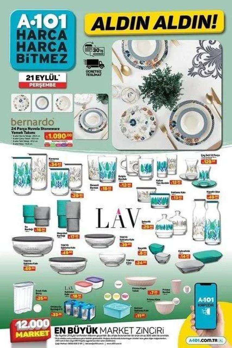 A101 21 Eylül aktüel katalog 2023 yayınlandı Battaniye, perdelik de var, ayçiçek yağında dev indirim de