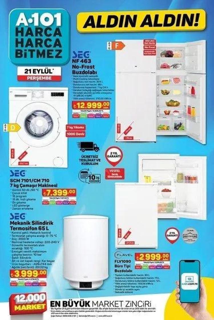 A101 21 Eylül aktüel katalog 2023 yayınlandı Battaniye, perdelik de var, ayçiçek yağında dev indirim de