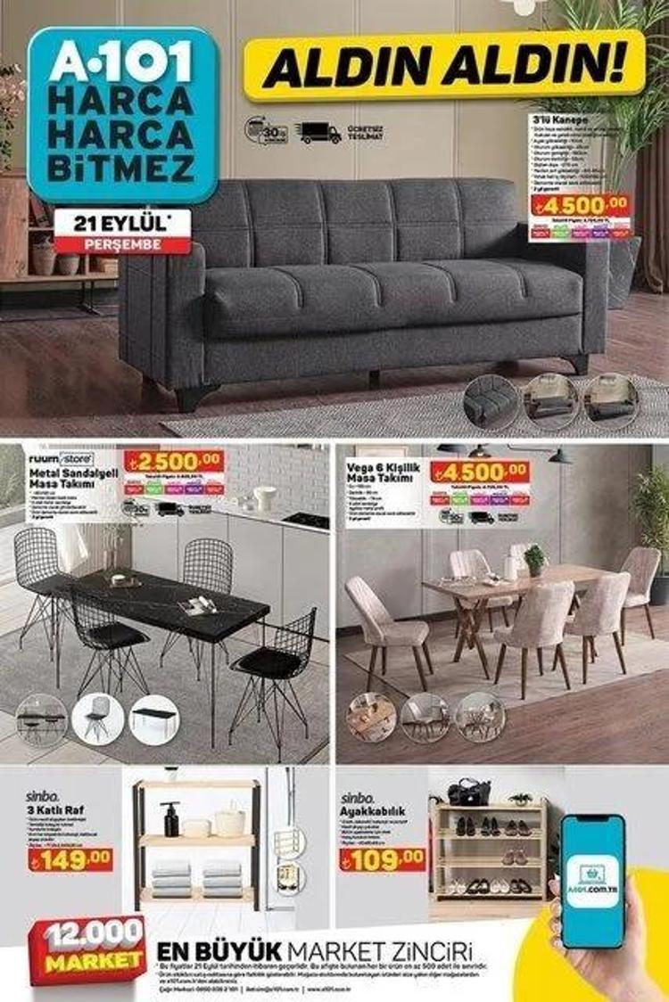 A101 21 Eylül aktüel katalog 2023 yayınlandı Battaniye, perdelik de var, ayçiçek yağında dev indirim de